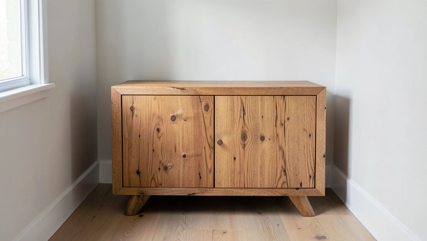 Dębowa konsola do przedpokoju loftowego