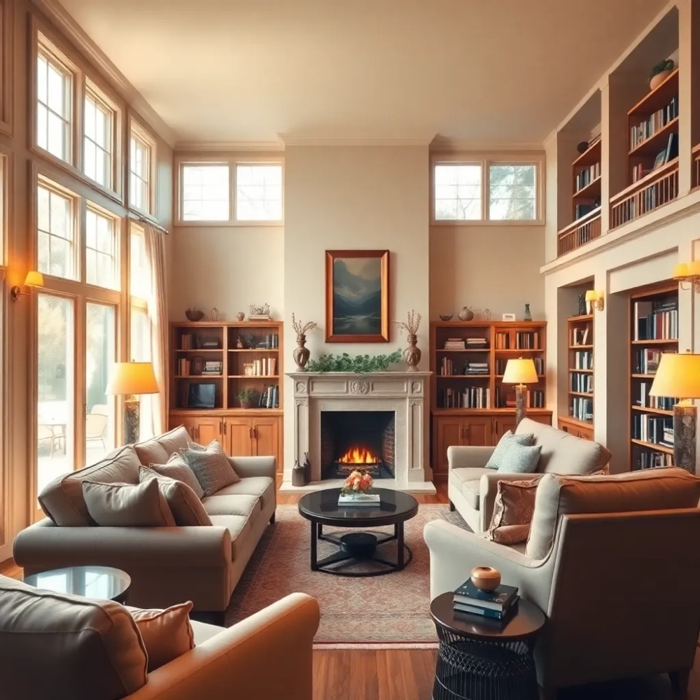 Dom w stylu amerykańskim wnętrza