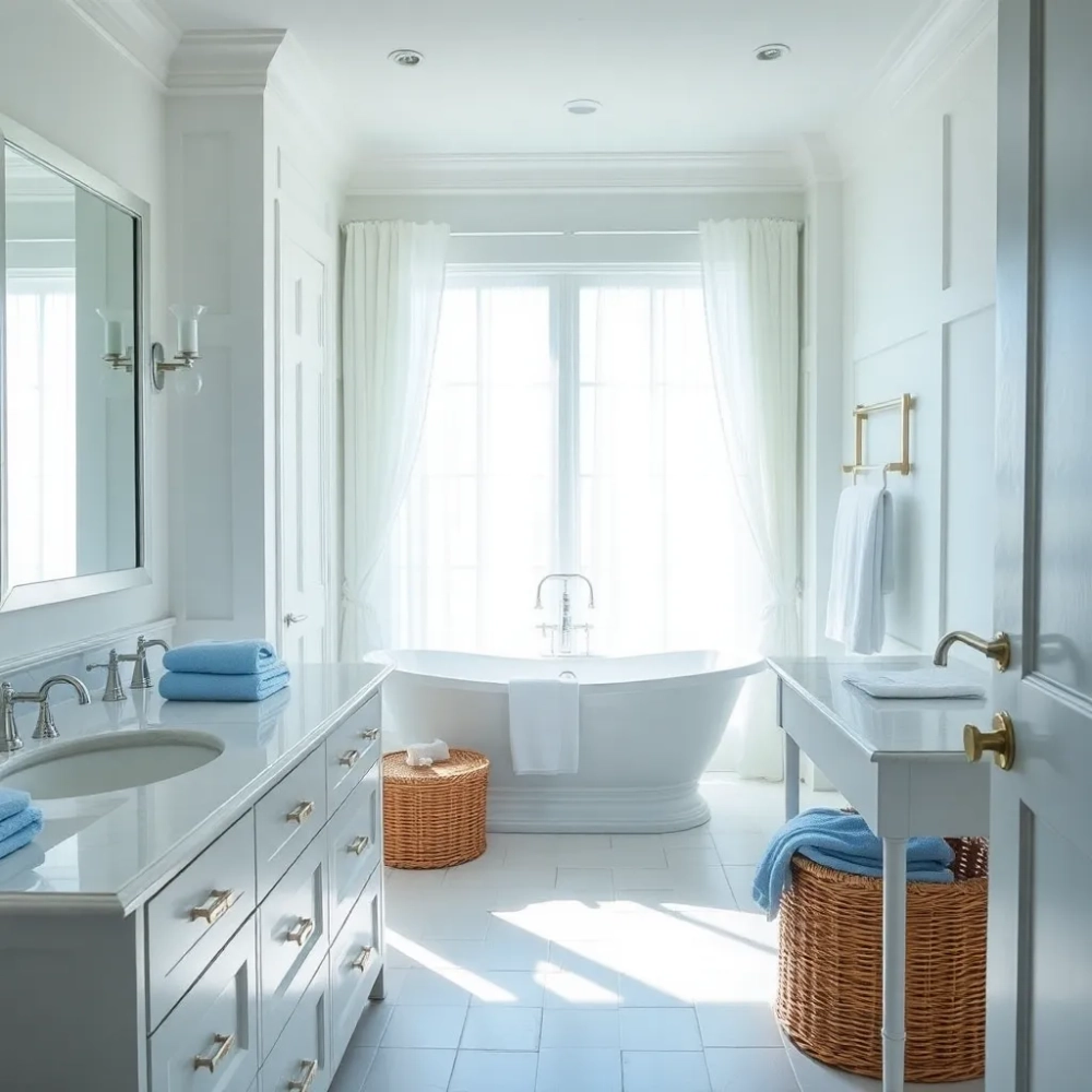 Łazienka w stylu hampton