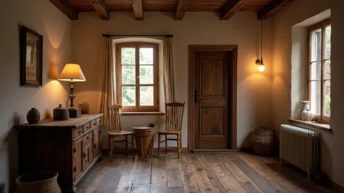dom w stylu wiejskim wnętrze