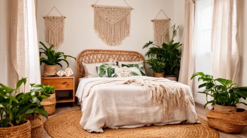 Mały pokój w stylu boho