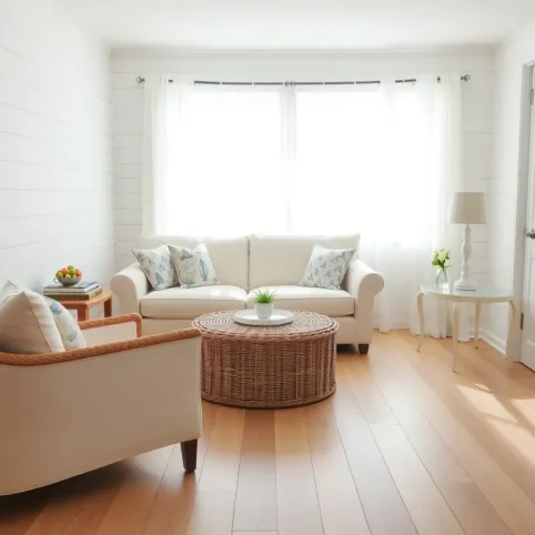 Mały salon w stylu Hampton