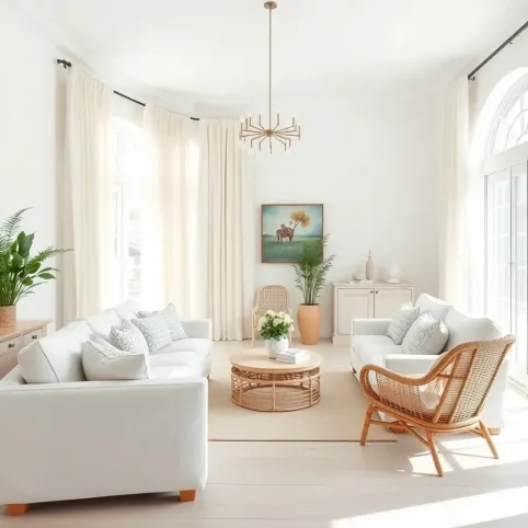 Salon w stylu hampton