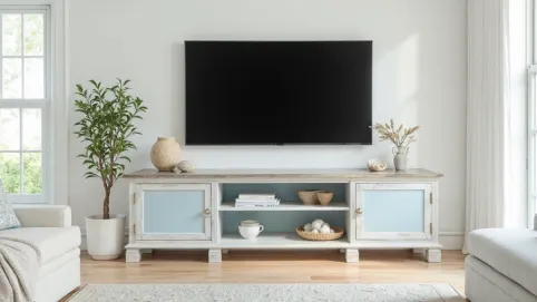 Szafka RTV w stylu Hampton