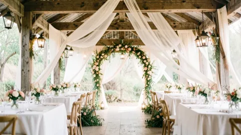 Wesele w stylu boho w stodole