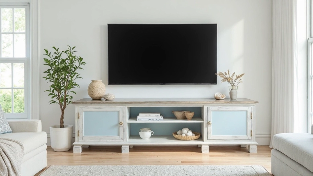 Szafka RTV w stylu Hampton