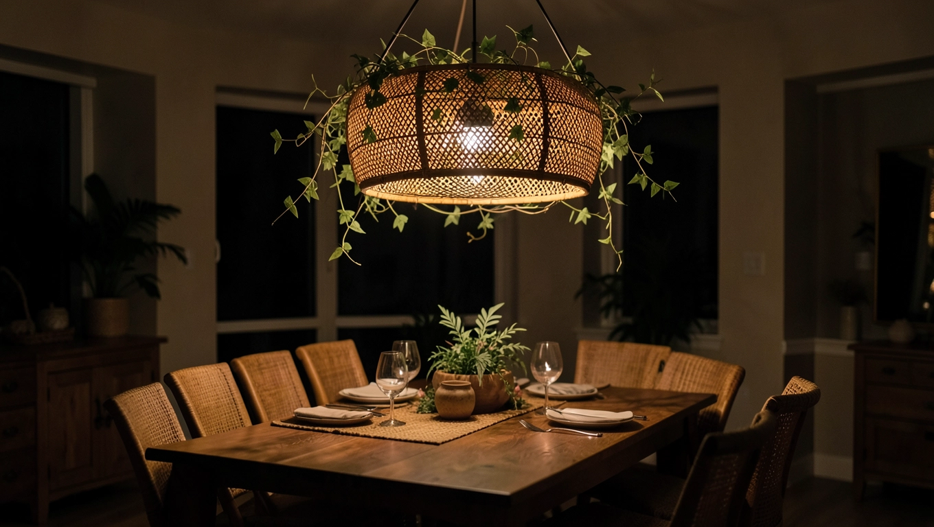 Żyrandole boho z naturalnych materiałów